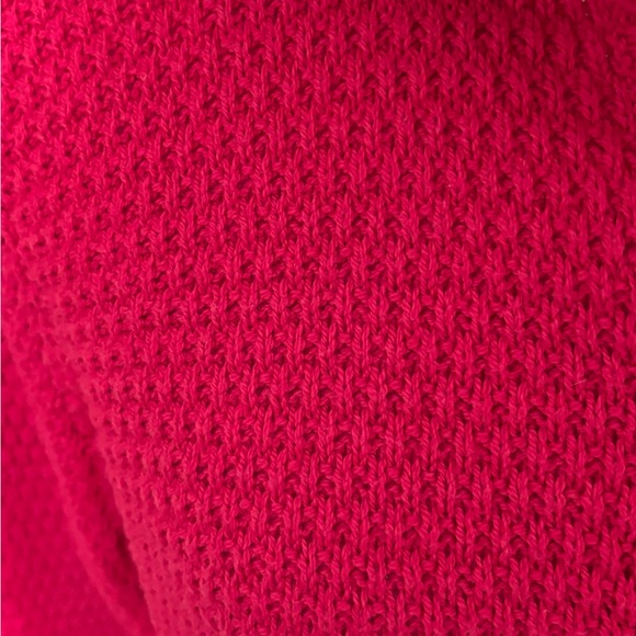 TALBOTS Raspberry Popcorn Stitch Cardigan With Shawl Collar Size Medium - Picture 6 of 7